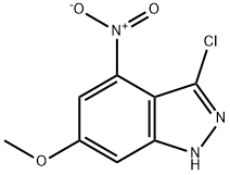 3-CHLORO-6-METHOXY-4-NITRO 1H-INDAZOLE Structure