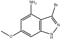 3-溴-6-甲氧基-4-氨基吲唑,1000341-23-0,结构式