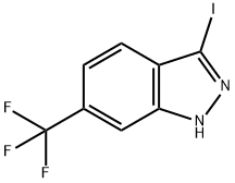 3-碘-6-三氟甲基1H-吲唑, 1000341-27-4, 结构式