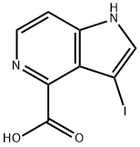 3-IODO-5-AZAINDOLE-4-CARBOXYLIC ACID Structure
