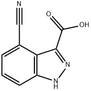 4-CYANO-3-(1H)INDAZOLE CARBOXYLIC ACID Structure