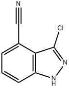 3-CHLORO-4-CYANO (1H)INDAZOLE Structure