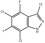 3,5,7-TRICHLORO-4-FLUORO-6-IODO 1H-INDAZOLE Structure