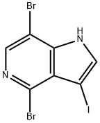 4,7-二溴-3-碘-1H-吡咯并[3,2-C]吡啶, 1000341-93-4, 结构式
