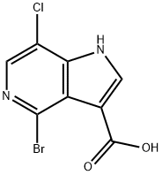 4-BROMO-7-CHLORO-5-AZAINDOLE-3-CARBOXYLIC ACID Structure