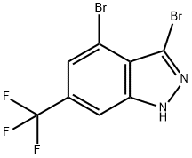 3,4-DIBROMO-6-TRIFLUOROMETHYL (1H)INDAZOLE Structure