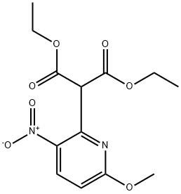 2-(6-甲氧基-3-硝基吡啶-2-基)丙二酸二乙酯,1000342-55-1,结构式