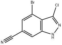 4-BROMO-3-CHLORO-6-CYANO (1H)INDAZOLE Structure
