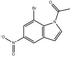 1-ACETYL-7-BROMO-5-NITROINDOLE 化学構造式