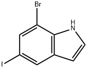 7-溴-5-碘吲哚, 1000343-38-3, 结构式
