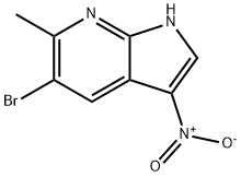 5-溴-6-甲基-3-硝基-1H-吡咯并[2,3-B]吡啶, 1000343-84-9, 结构式