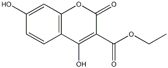 4,7-二羟基-2-氧代-2H-色烯-3-甲酸乙酯, 100037-66-9, 结构式