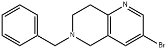 6 - 苄基-3 - 溴-5,6,7,8 - 四氢-1,6 - 萘啶, 1000576-67-9, 结构式
