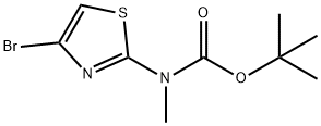 (4-溴噻唑-2-基)甲基氨基甲酸叔丁酯, 1000576-79-3, 结构式