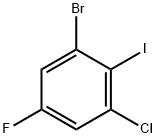 2-ブロモ-4-フルオロ-6-クロロヨードベンゼン 化学構造式