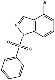 4-BroMo-1-(phenylsulfonyl)-1H-indazole Struktur