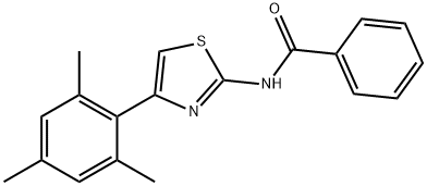N-[4-(2,4,6-三甲基苯基)-2-噻唑基]苯甲酰胺,1001753-24-7,结构式