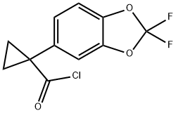 Cyclopropanecarbonyl chloride, 1-(2,2-difluoro-1,3-benzodioxol-5-yl)- Structure