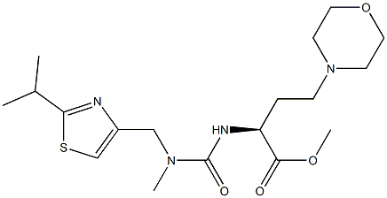 (ALPHAS)-ALPHA-[[[甲基[[2-(1-甲基乙基)-4-噻唑基]甲基]氨基]甲酰基]氨基]-4-吗啉丁酸甲酯, 1004316-91-9, 结构式