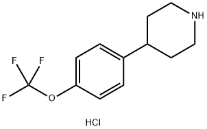 4-(4-三氟甲氧基苯基)-哌啶盐酸盐 结构式