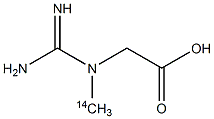 N-(氨基亚胺甲基-<SUP>14</SUP>C)-N-甲基甘氨酸, 100482-07-3, 结构式
