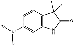 3,3-二甲基-6-硝基吲哚酮, 100510-64-3, 结构式