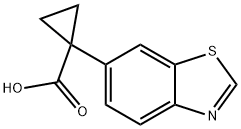 1-(1,3-Benzothiazol-6-yl)cyclopropane-1-carboxylic acid 结构式