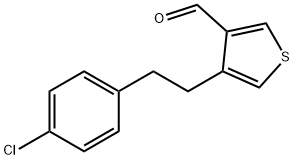 4-(4-Chlorophenethyl)thiophene-3-carbaldehyde Struktur