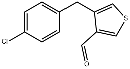 4-(4-Chlorobenzyl)thiophene-3-carbaldehyde Struktur