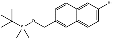 (6-溴萘-2-基甲氧基)(叔-丁基)二甲基硅烷, 100751-62-0, 结构式