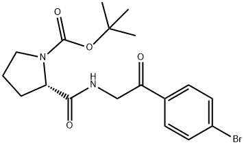 (S)-2-(5-(4-溴苯基)-1H-咪唑-2-基)吡咯烷-1-羧酸叔丁酯, 1007881-98-2, 结构式