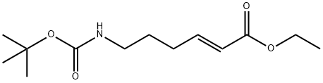 (2E)-6-[[(1,1-DiMethylethoxy)carbonyl]aMino]-2-hexenoic Acid Ethyl Ester Structure