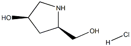 4-羟基-(2R,4R)-2-吡咯烷甲醇盐酸盐 结构式