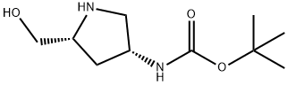 (2R,4R)-2-HYDROXYMETHYL-4-BOC-AMINO PYRROLIDINE-HCL Struktur