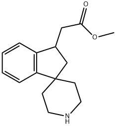 Methyl 2-(2,3-dihydrospiro[indene-1,4'-piperidin]-3-yl)acetate Structure