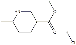 3-Piperidinecarboxylic acid, 6-Methyl-, Methyl ester, hydrochloride Structure