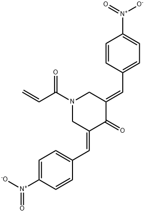 1-アクリロイル-3,5-ビス[(E)-4-ニトロベンジリデン]ピペリジン-4-オン