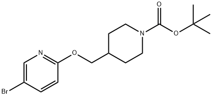 4-(5-BroMo-pyridin-2-yloxyMethyl)-piperidine-1-carboxylic acid tert-butyl ester Struktur