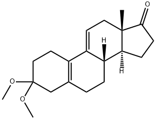 3,3-DiMethoxyestra-5(10),9(11)-dien-17-one 化学構造式