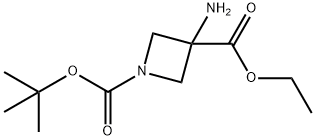 3-氨基-1-BOC-氮杂环丁烷-3-甲酸 乙酯, 1011479-72-3, 结构式