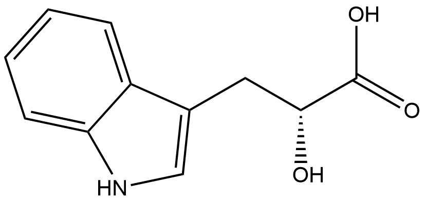 1H-Indole-3-propanoicacid,-alpha--hydroxy-,(-alpha-R)-(9CI) Structure