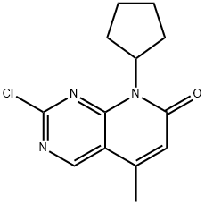 2-氯-8-环戊基-5-甲基-8H-吡啶并[2,3-D]嘧啶基-7-酮, 1013916-37-4, 结构式