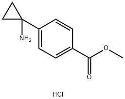 4-(1-氨基环丙基)-苯甲酸甲酯盐酸盐, 1014645-87-4, 结构式
