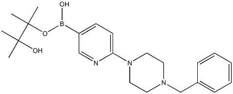 6-(4-苯甲基-1-哌嗪并)吡啶-3-硼酸频哪醇酯, 1015242-03-1, 结构式