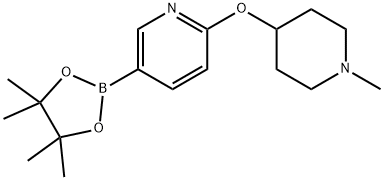 2-[(1-METHYL-4-PIPERIDINYL)OXY]-5-(4,4,5,5-TETRAMETHYL-1,3,2-DIOXABOROLAN-2-YL)-PYRIDINE Struktur