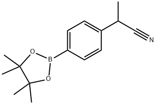 2-[4-(4,4,5,5-TetraMethyl-[1,3,2]dioxaborolan-2-yl)-phenyl]-propionitrile Structure