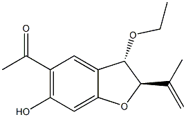 (-)-1-[(2R*,3S*)-3-乙氧基-2,3-二氢-6-羟基-2-(1-甲基乙烯基)-1-苯并呋喃-5-基]乙酮