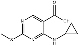 4-(Cyclopropylamino)-2-(Methylthio)Pyrimidine-5-Carboxylic Acid Structure