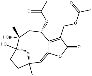 101628-29-9 (4S,6R,7S,10R,11E)-4-(乙酰氧基)-3-[(乙酰氧基)甲基]-5,6,7,8,9,10-六氢-6,7-二羟基-6,10-二甲基-7,10-环氧环癸五烯并[B]呋喃-2(4H)-酮