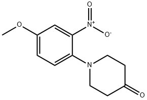 1-(4-methoxy-2-nitrophenyl)piperidin-4-one Struktur